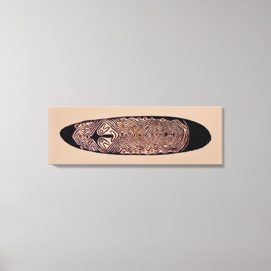 Maori Ancestor Tribal Schild Wrapped Canvas (Vorderseite)