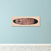 Maori Ancestor Tribal Schild Wrapped Canvas (Insitu (Holzboden))