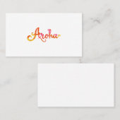 Maori- Aroha Liebe in der Maori- Sprache - Visitenkarte (Vorne/Hinten)