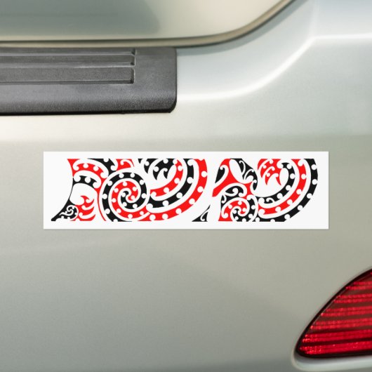 Maori- Aufkleber Kowhaiwhai Muster-4 Autoaufkleber (Auf Auto)