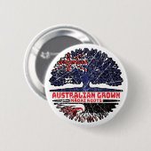 Maori Australian Australia Tree Roots Flag Button (Vorne & Hinten)