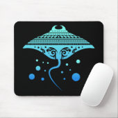 Maori Batoidea Stingray Tribal Tattoo Geschenkidee Mousepad (Mit Mouse)