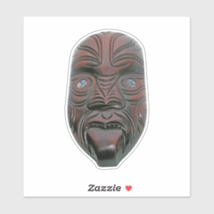 Maori Carved Mask Aufkleber