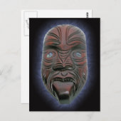 Maori Carved Mask - Postkarte (Vorne/Hinten)