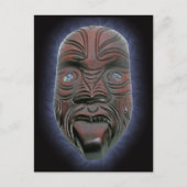 Maori Carved Mask - Postkarte (Vorderseite)