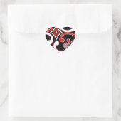 Maori-Designs Herz-Aufkleber (Tasche)
