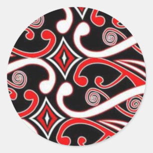 Maori-Designs Runder Aufkleber
