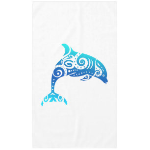 Maori Dolphin Polynesischer Stamm Tattoo Gift Tischdecke