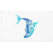 Maori Dolphin Polynesischer Stamm Tattoo Gift Tischdecke (Vorderseite (Horizontal))