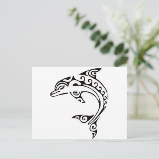 Maori Dolphin Postkarte (Stehend Vorderseite)