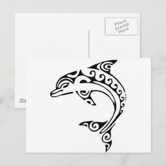 Maori Dolphin Postkarte (Vorne/Hinten)
