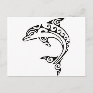 Maori Dolphin Postkarte