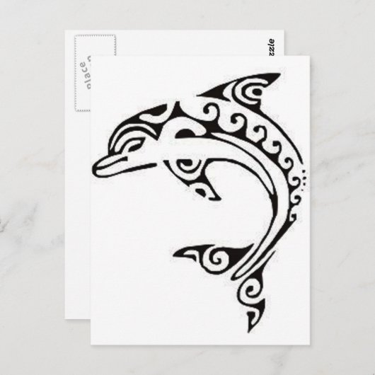 Maori Dolphin Postkarte (Vorne/Hinten)