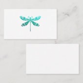 Maori Dragonfly Polynesischer Stamm Tattoo Geschen Telefonnummerkarte (Vorne/Hinten)