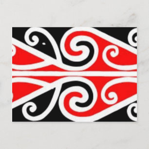 Maori entwirft Stammeskunst für Sie Postkarte