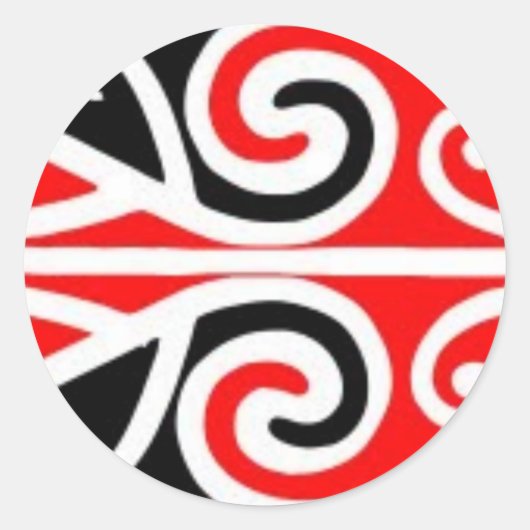 Maori entwirft Stammeskunst für Sie Runder Aufkleber (Vorderseite)