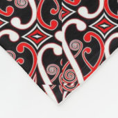 Maori- Entwurf Fleecedecke (Ecke)
