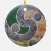 Maori- Entwürfe 5 Keramik Ornament (Hinten)