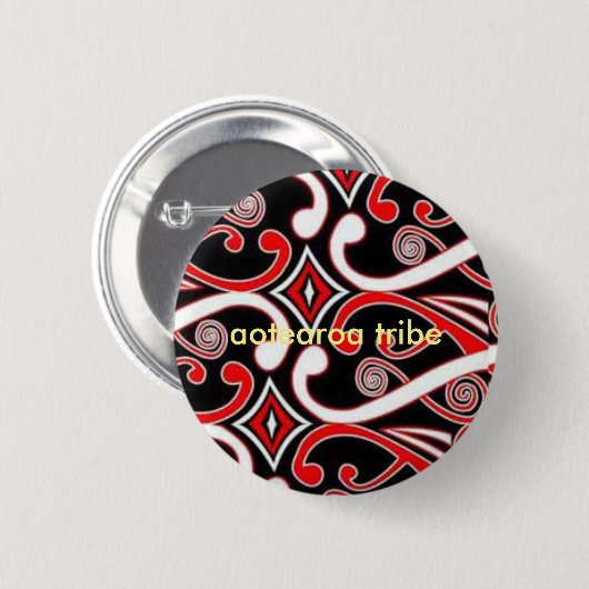 Maori- Entwürfe aotearoa Stammes Button (Vorne & Hinten)
