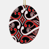Maori- Entwürfe Keramik Ornament (Rechts)