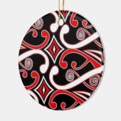 Maori- Entwürfe Keramik Ornament (Links)