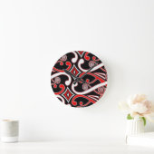 Maori- Entwürfe Runde Wanduhr (Zuhause)