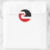 Maori-Ethnie-Flaggenland Runder Aufkleber (Tasche)