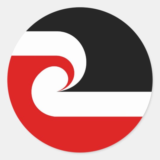 Maori-Ethnie-Flaggenland Runder Aufkleber (Vorderseite)