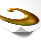 Maori Fish Hood - Gold Poster (Ecke)