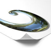 Maori Fish Hook - Chrome Poster (Ecke)