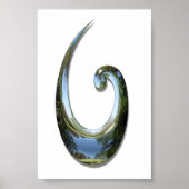 Maori Fish Hook - Chrome Poster (Vorne)