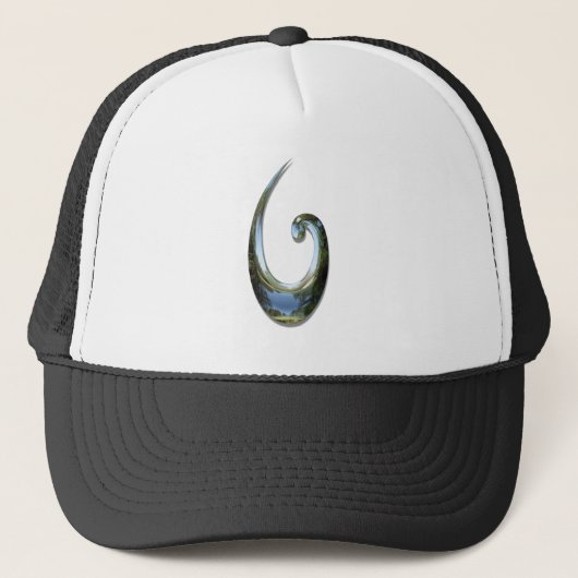 Maori Fish Hook - Chrome Truckerkappe (Vorderseite)
