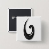 Maori-Fish Hook-obsidian Button (Vorne & Hinten)