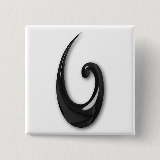 Maori-Fish Hook-obsidian Button (Vorderseite)
