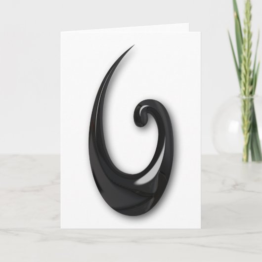 Maori-Fish Hook-obsidian-Karte Karte (Vorderseite)