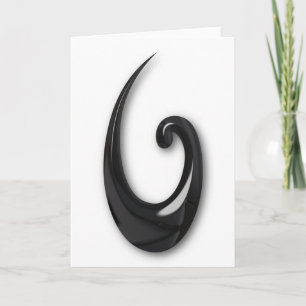 Maori-Fish Hook-obsidian-Karte Karte