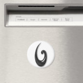 Maori-Fish Hook-obsidian Magnet (In Situ (Geschirrspüler))