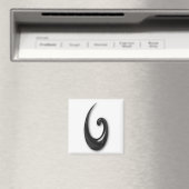 Maori-Fish Hook-obsidian Magnet (In Situ (Geschirrspüler))