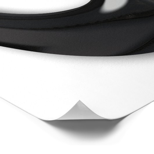 Maori-Fish Hook-obsidian Poster (Ecke)