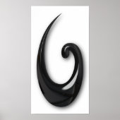 Maori-Fish Hook-obsidian Poster (Vorne)