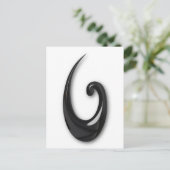 Maori-Fish Hook-obsidian Postkarte (Stehend Vorderseite)