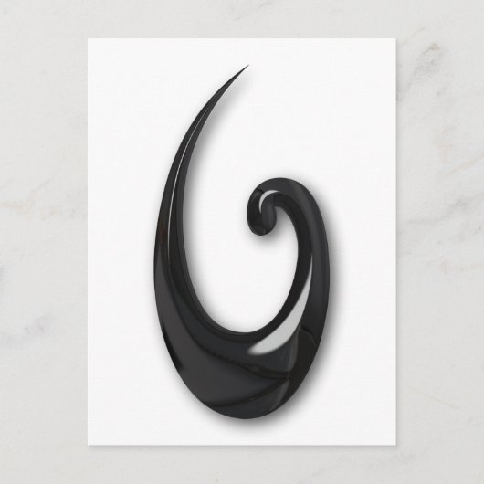 Maori-Fish Hook-obsidian Postkarte (Vorderseite)