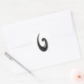 Maori-Fish Hook-obsidian Runder Aufkleber (Umschlag)