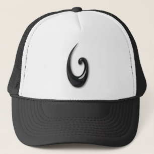 Maori-Fish Hook-obsidian Truckerkappe