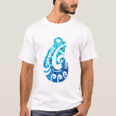 Maori- Fishhook Hei Matau Stammes- Tätowierung T-Shirt (Vorderseite)