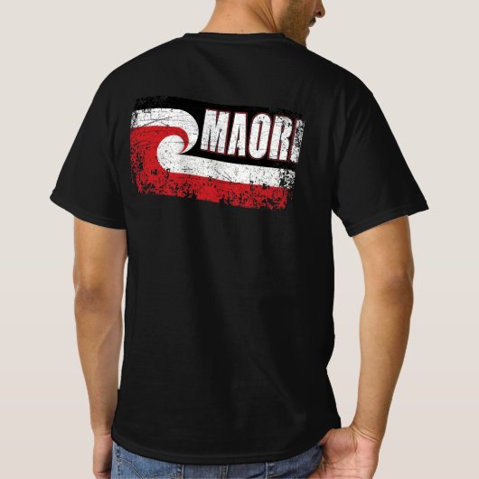 Maori Flag Neuseeland Flag T-Shirt (Rückseite)