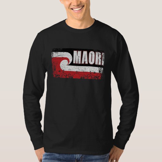Maori Flag Neuseeland Flag T-Shirt (Vorderseite)