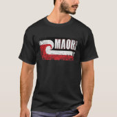 Maori Flag Neuseeland Flag T-Shirt (Vorderseite)