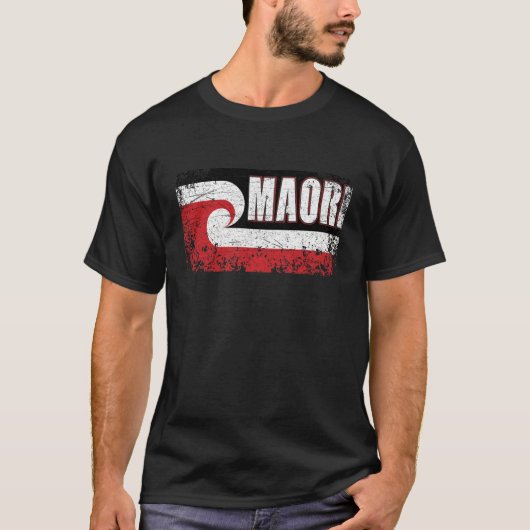 Maori Flag Neuseeland Flag T-Shirt (Vorderseite)