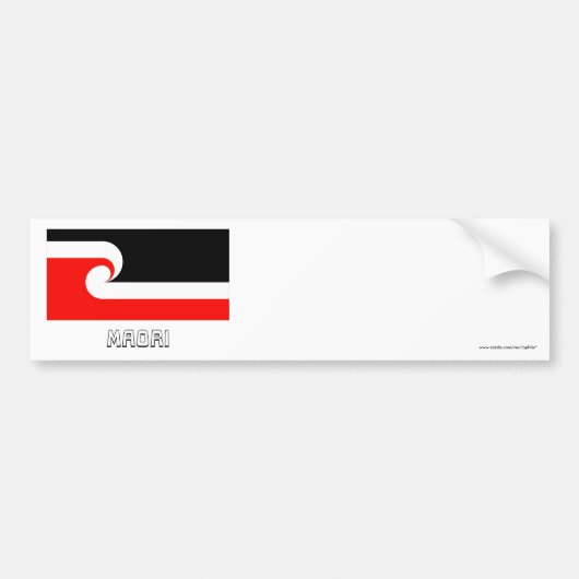 Maori- Flagge mit Namen Autoaufkleber (Vorne)